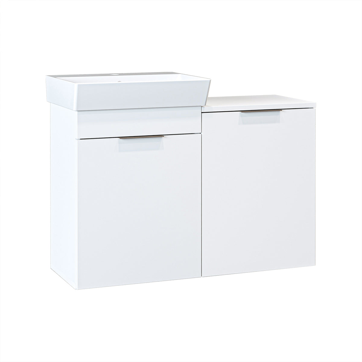 Roomart 4-teiliges Badmöbel-Set LYCIA, 49 cm, Waschtisch, Spiegelschrank und Hochschrank, in 4 Farben