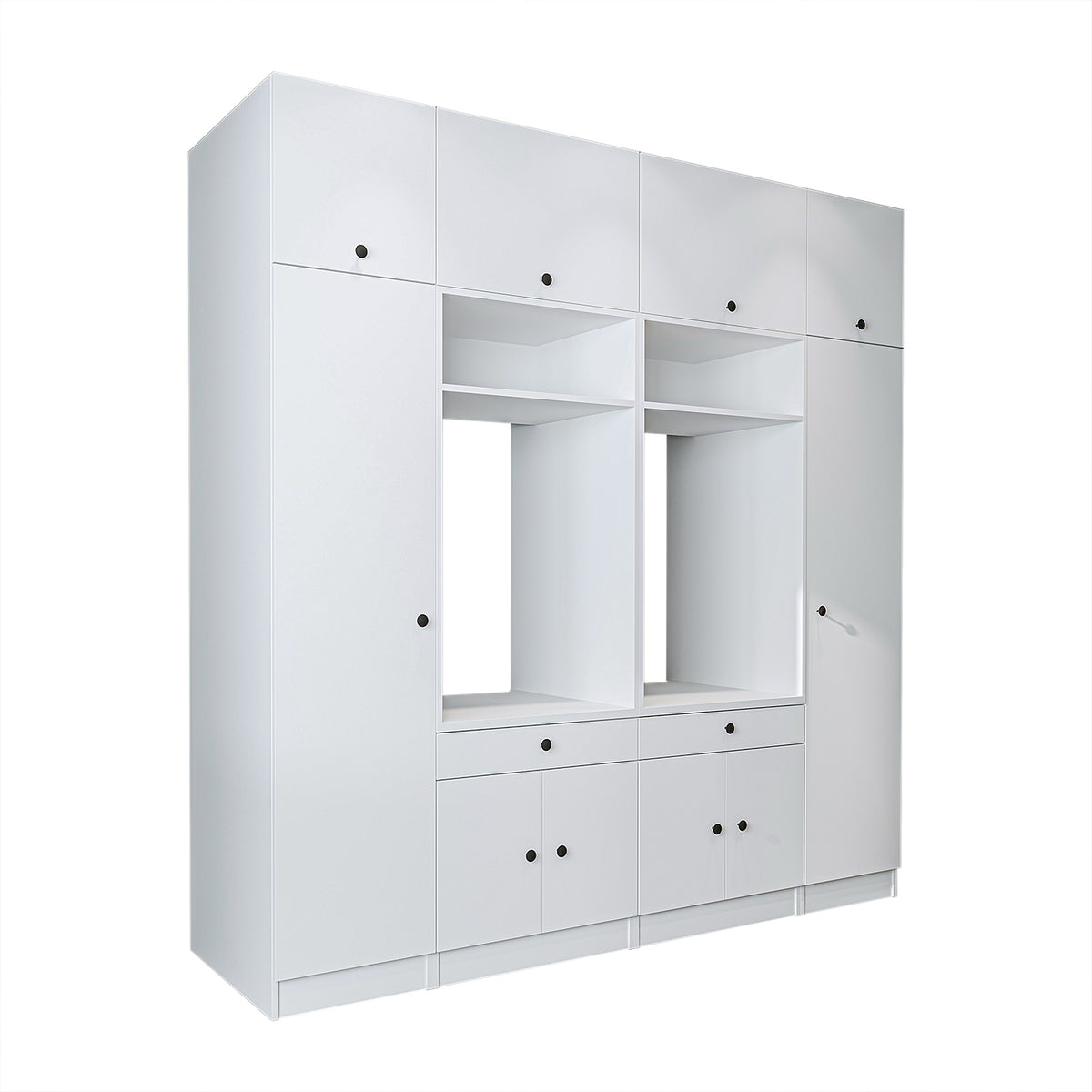 Ver detalles de Roomart Armario para lavadora y mueble alto para lavadero y cuarto de servicio - 224 cm de ancho - con práctico estante extraíble - disponible en blanco, roble o roble negro Roomart Armario para lavadora y mueble alto para lavadero y cuarto de servicio - 224 cm de ancho - con práctico estante extraíble - disponible en blanco, roble o roble negro