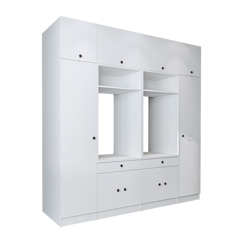 View details for Roomart Washing machine cabinet & wall unit for laundry room and utility room - 224 cm wide - with practical pull-out shelf - available in white, oak or black oak Roomart Washing machine cabinet & wall unit for laundry room and utility room - 224 cm wide - with practical pull-out shelf - available in white, oak or black oak