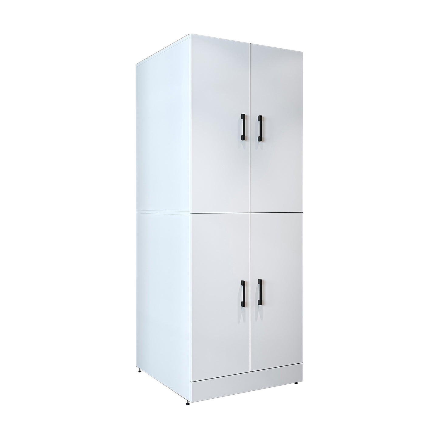 Roomart Waschmaschinenschrank " DORA " für Trockner & Waschmaschine, in 4 Farben, mit Türen & Ausziehbrett • Weiß • Weiß Eiche • Anthrazit Eiche • Eiche - waschmaschinenschrank, waschmaschinenregal, waschturm, schrank, weiß, waschmaschinen, unterschrank,