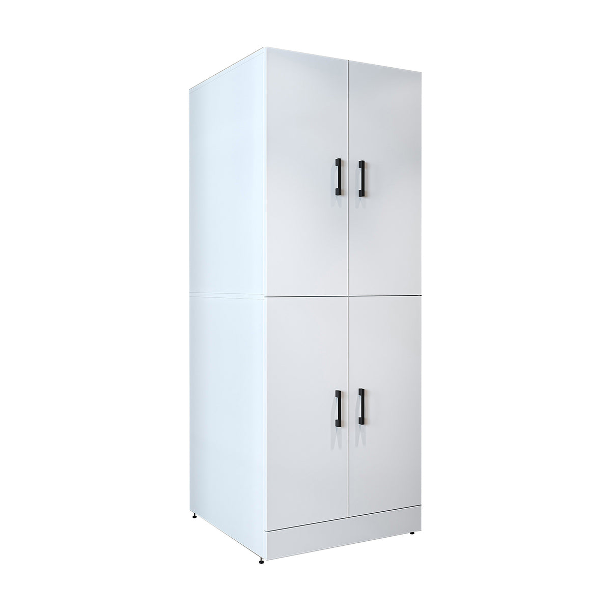 Roomart armario para lavadora " DORA " para secadora y lavadora, en 4 colores, con puertas y estante extraíble - blanco - roble blanco - roble antracita - roble - armario para lavadora, estante para lavadora, torre de lavado, armario, blanco, lavadoras, armario bajo,