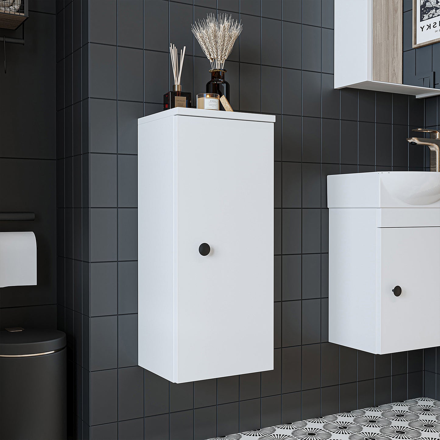 Badmöbelset • PUNTO • Unterschrank mit Waschbecken • Badezimmer Möbel • Gäste WC