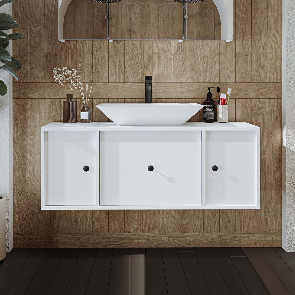 Set di mobili da bagno Roomart GUSTO-ATL 120 cm 4 pezzi con lavabo in ceramica- mobile da bagno, lavabo, mobili da bagno, mobile da bagno, bagno, con, mobiletto, mobili da bagno, set, lavabo, mobili