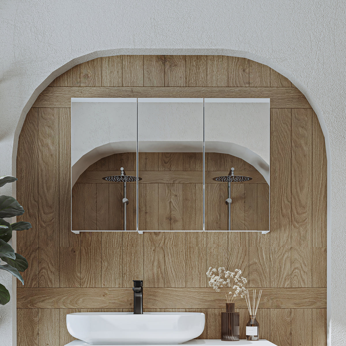 Roomart Badezimmerspiegelschrank "Gusto“ – 75/90/105 cm – in Weiß oder Eiche – moderner Badschrank mit Spiegel Roomart Badezimmerspiegelschrank "Gusto“ – 75/90/105 cm – in Weiß oder Eiche – moderner Badschrank mit Spiegel- badezimmerspiegelschrank, mirro