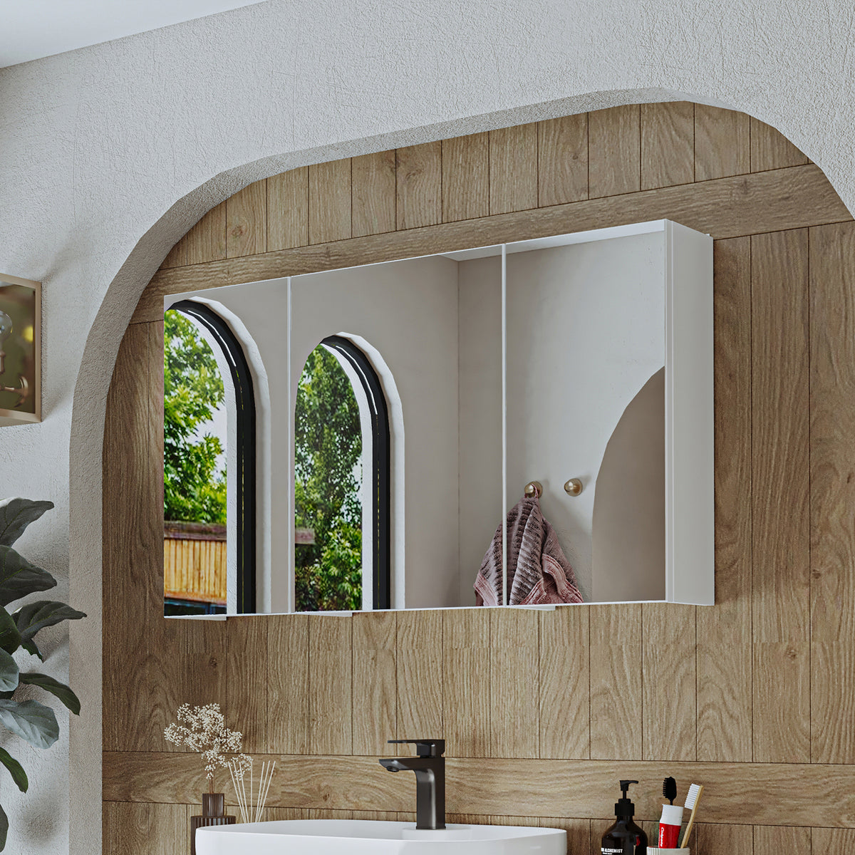 Roomart Badezimmerspiegelschrank "Gusto“ – 75/90/105 cm – in Weiß oder Eiche – moderner Badschrank mit Spiegel Roomart Badezimmerspiegelschrank "Gusto“ – 75/90/105 cm – in Weiß oder Eiche – moderner Badschrank mit Spiegel- badezimmerspiegelschrank, mirro