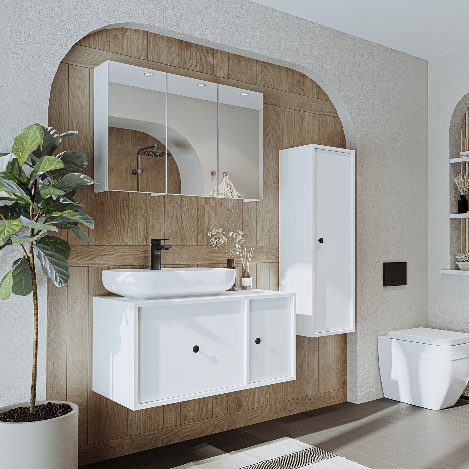 Roomart bathroom furniture set GUSTO 90 cm 4 pieces with ceramic washbasin Roomart bathroom furniture set GUSTO 90 cm 4 pieces with ceramic washbasin - bathroom cabinet, washbasin, bathroom furniture, bathroom cabinet, bathroom, with, vanity, bathroom furniture, set,