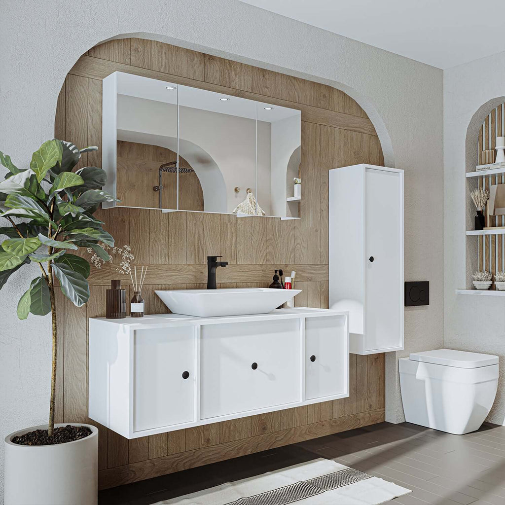 Roomart bathroom furniture set GUSTO-ATL 120 cm 4 pieces with ceramic washbasin- bathroom cabinet, washbasin, bathroom furniture, bathroom cabinet, bathroom, with, vanity unit, bathroom furniture, set, washbasin, furniture