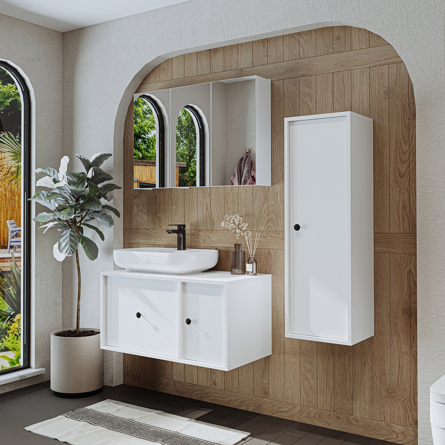 Roomart Badezimmermöbel Set GUSTO 90 cm 4 Teilig mit Keramik Waschbecken Roomart Badezimmermöbel Set GUSTO 90 cm 4 Teilig mit Keramik Waschbecken - badezimmerschrank, waschbecken, badezimmermöbel, badschrank, badezimmer, mit, unterschrank, badmöbel, set,