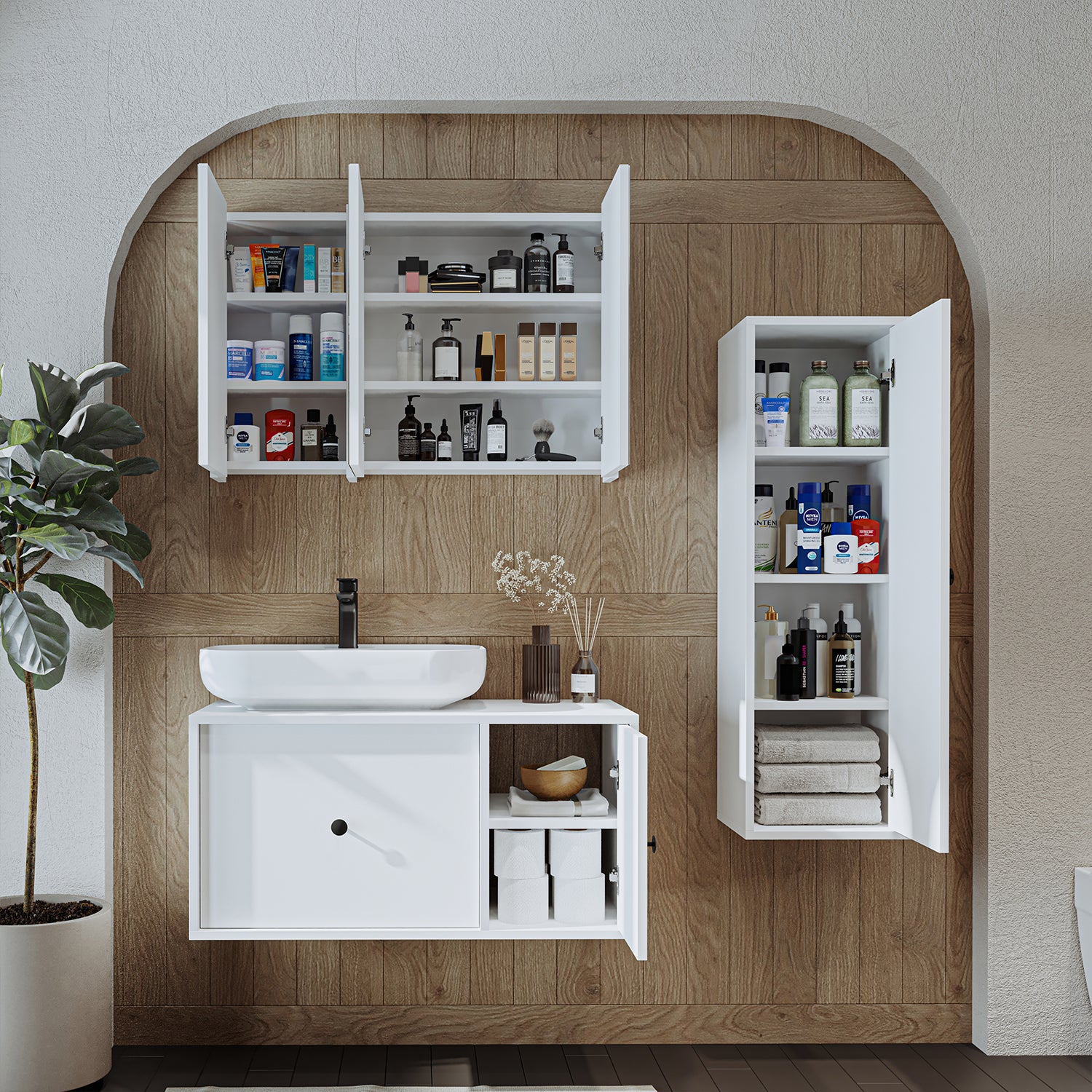 Roomart bathroom furniture set GUSTO 90 cm 4 pieces with ceramic washbasin Roomart bathroom furniture set GUSTO 90 cm 4 pieces with ceramic washbasin - bathroom cabinet, washbasin, bathroom furniture, bathroom cabinet, bathroom, with, vanity, bathroom furniture, set,