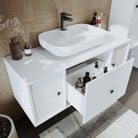 Dettagli per Roomart Set di mobili da bagno GUSTO 120 cm 4 pezzi con lavabo in ceramica Roomart Mobili da bagno - mobile da bagno, lavabo, mobili da bagno, mobile da bagno, bagno, con, vanità, mobili da bagno, set, lavabo, mobili
