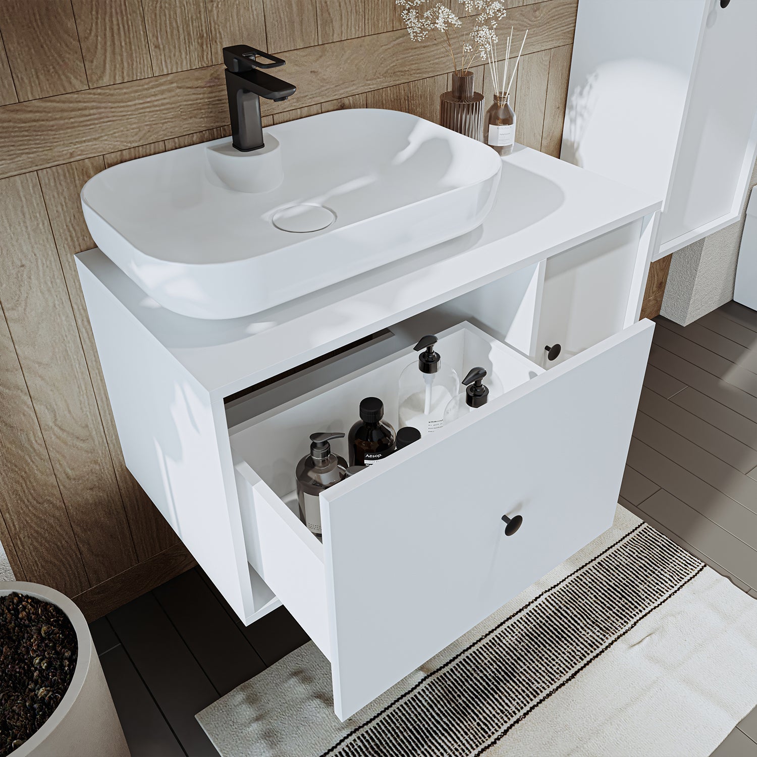 Roomart bathroom furniture set GUSTO 90 cm 4 pieces with ceramic washbasin Roomart bathroom furniture set GUSTO 90 cm 4 pieces with ceramic washbasin - bathroom cabinet, washbasin, bathroom furniture, bathroom cabinet, bathroom, with, vanity, bathroom furniture, set,