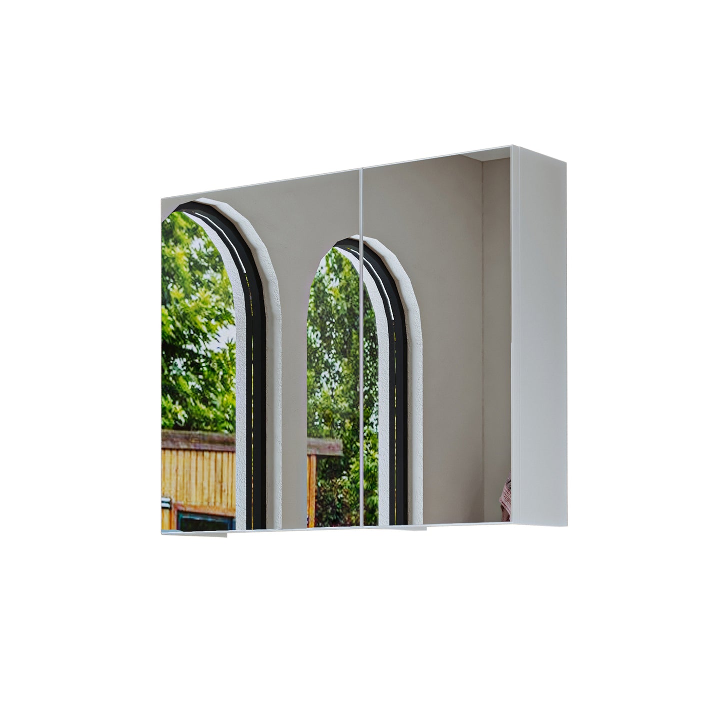 Roomart Badezimmerspiegelschrank "Gusto“ – 75/90/105 cm – in Weiß oder Eiche – moderner Badschrank mit Spiegel