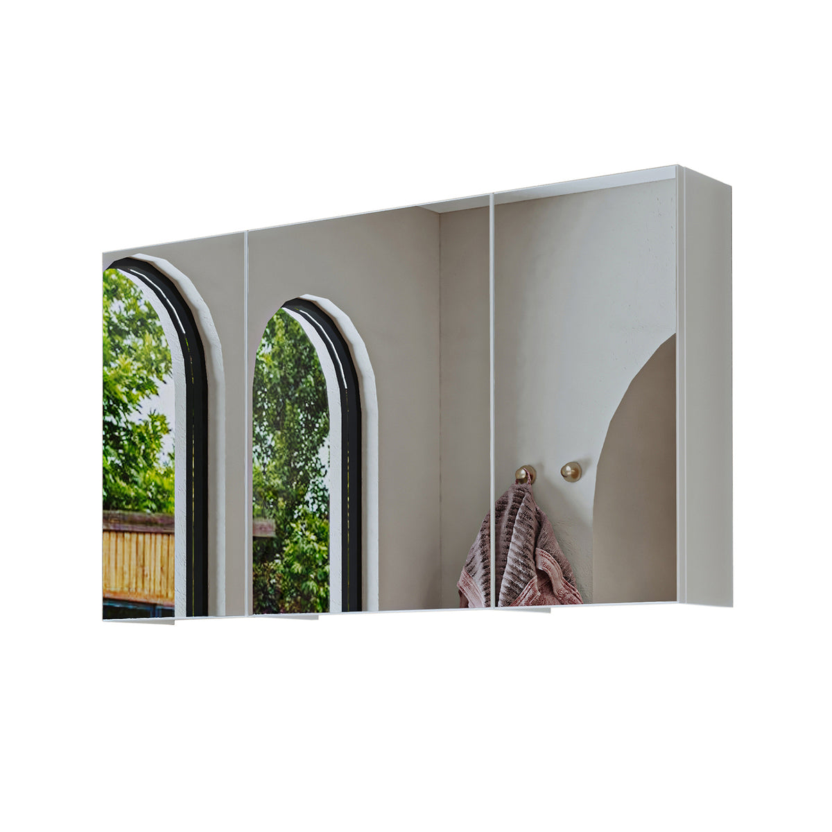 Roomart Badmöbel-Set GUSTO 105 cm, 4-teilig mit Keramik-Waschbecken und Spiegelschrank in 2 Farben