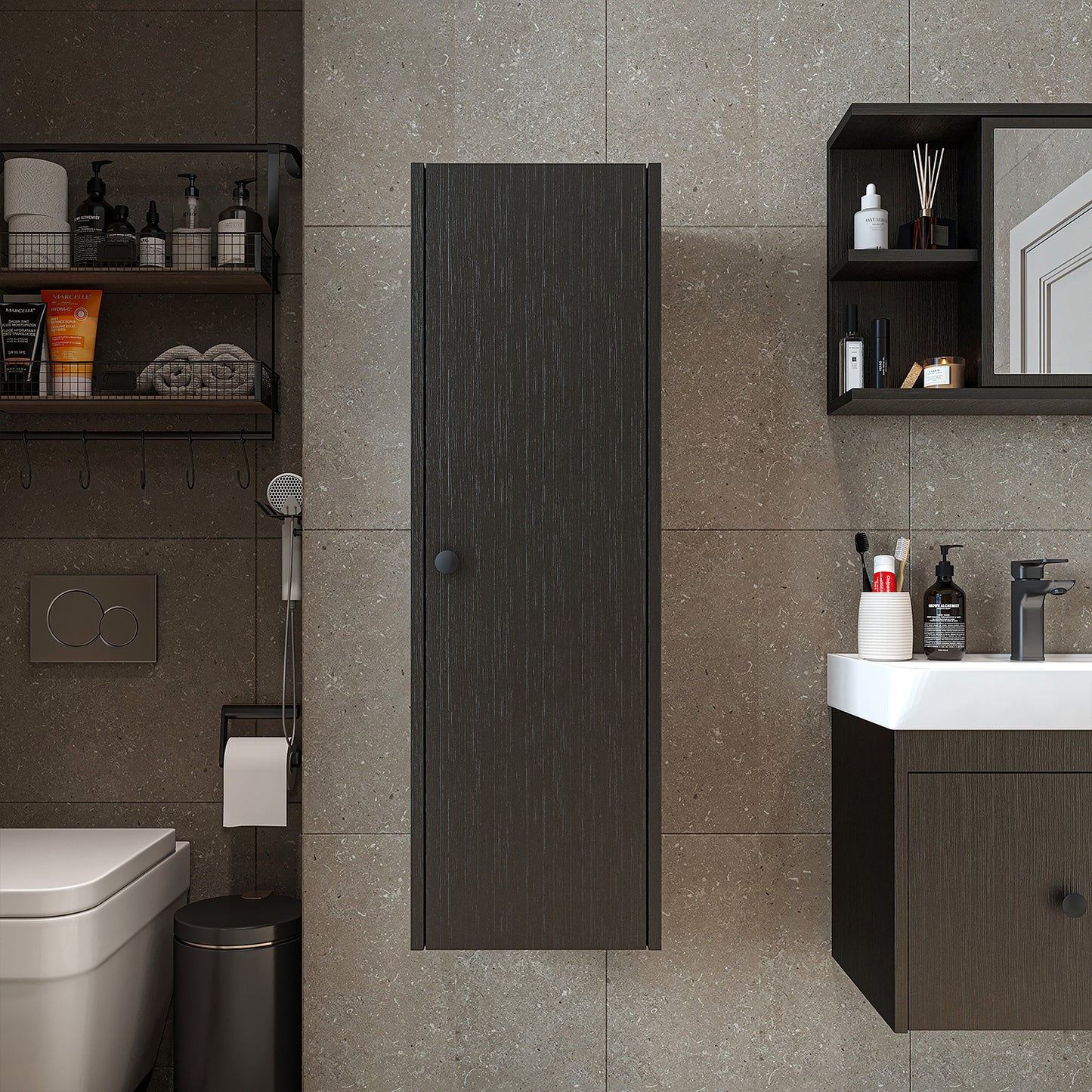 Set di mobili da bagno - ADA - Mobiletto con lavabo - Specchiera - Mobiletto laterale - Mobili da bagno - mobile da bagno, lavabo, mobili da bagno, mobile da bagno, bagno, con, mobiletto, mobili da bagno, set, lavabo, mobili, bagno, bagno