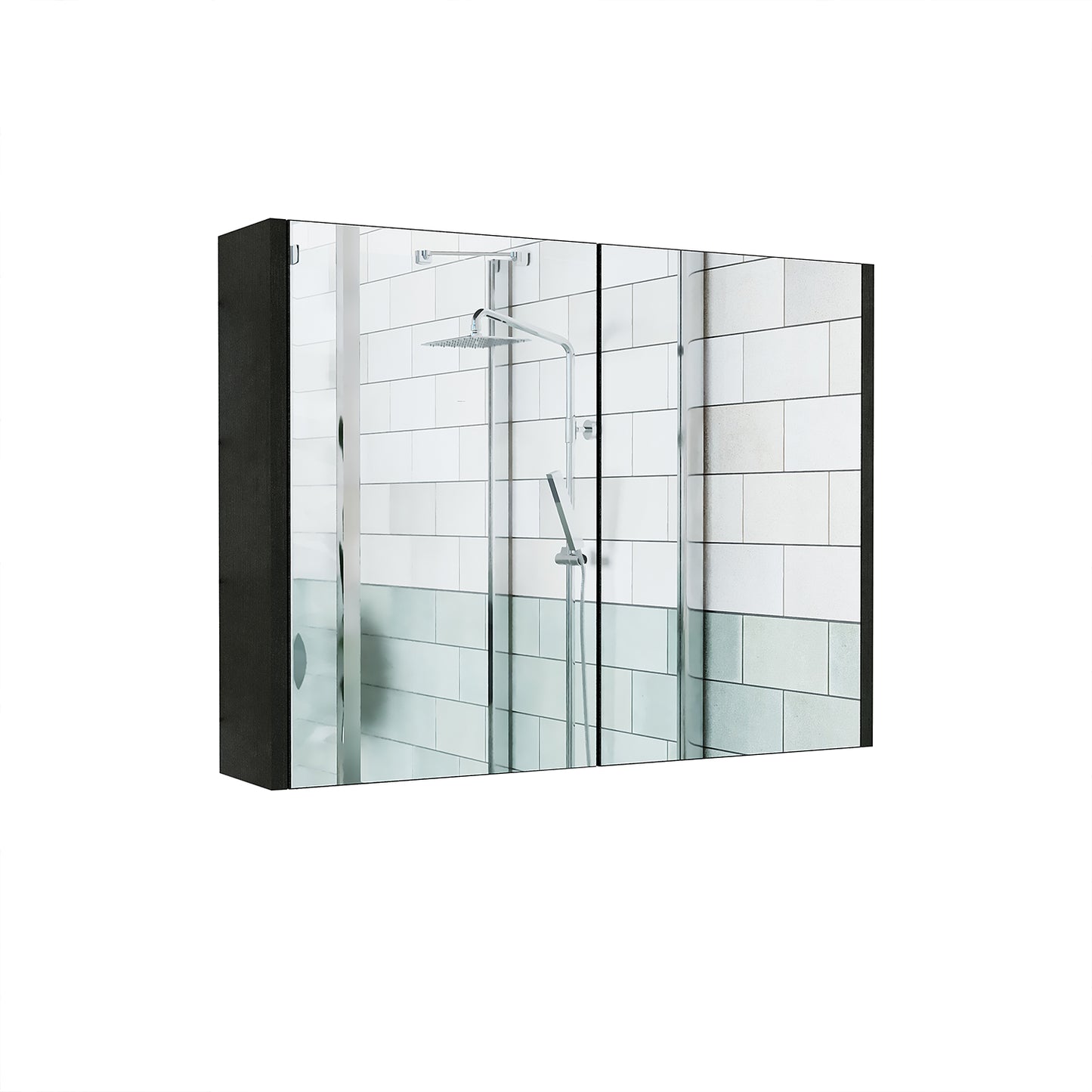 Roomart, Badezimmer Spiegelschrank, 80 cm, 60 cm, Badezimmermöbel, in Weiss & Eiche Farben - badezimmerschrank, waschbecken, badezimmermöbel, badschrank, badezimmer, mit, unterschrank, badmöbel, set, waschtisch, möbel, badezimmermãbel, bad, badezimmerschr