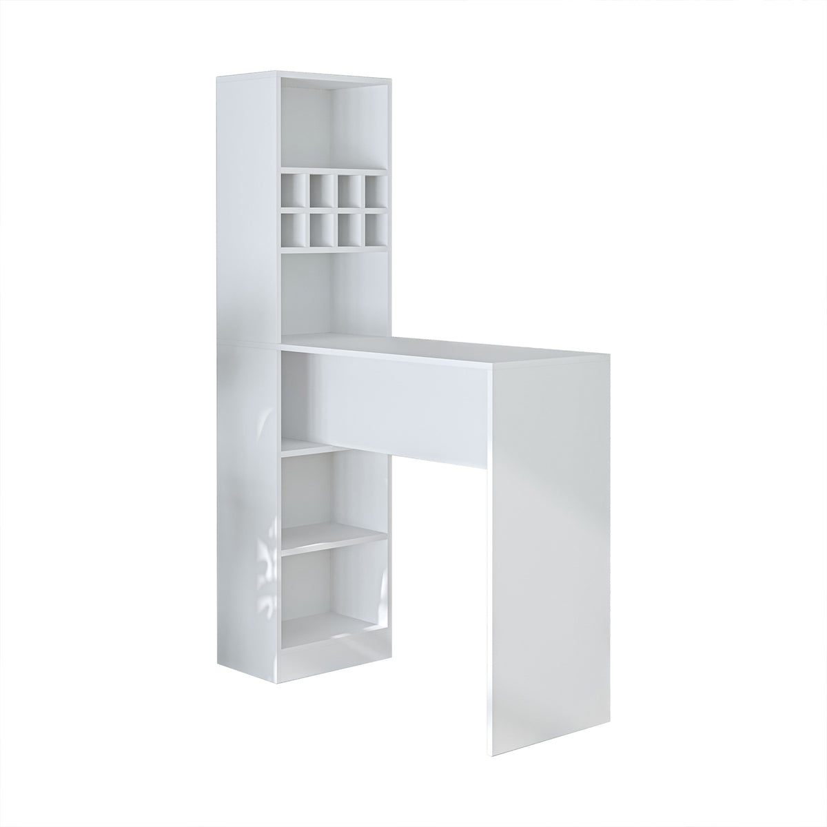 Roomart Bartisch DUBLIN, 120 cm, Stehtisch mit Weinregal, in 4 Farben