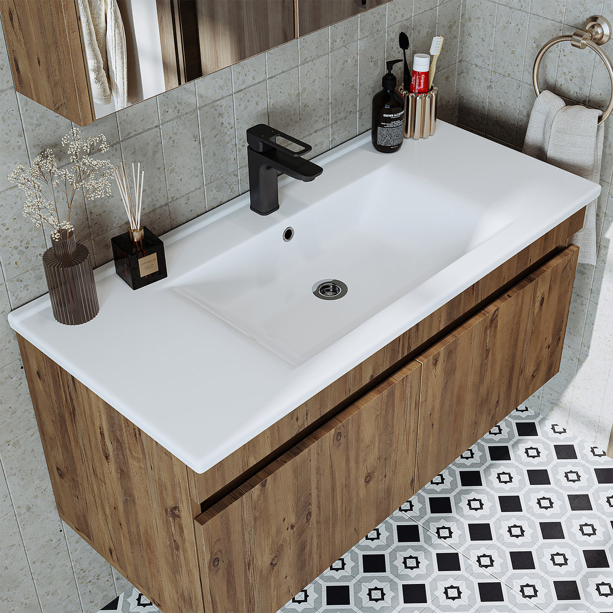 Meubles bas de salle de bain, sink, eugad, laboratoire de salle de bain, meuble sous-vasque, meuble lavabo, meuble de salle de bain, de, lavabo éveillé