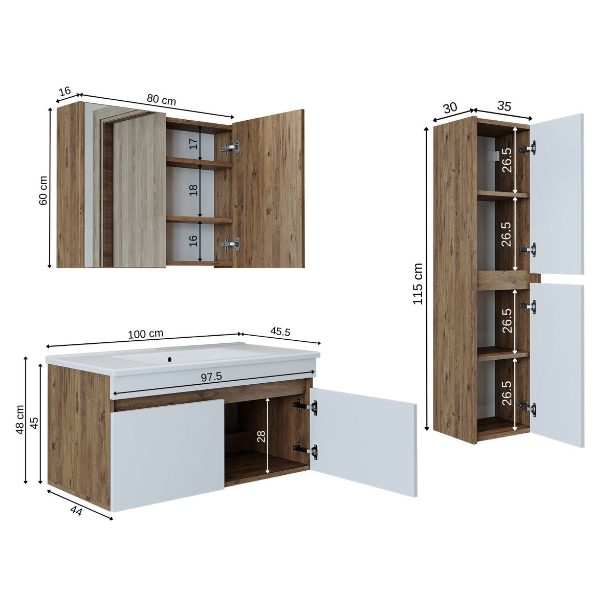 pensili, moderno, lavabo d'appoggio, angolare, scarico, vendita, alibert, offerta, offerte, aqua, libra, su, contenitore, adesivo, mobili bagno, decorazione, parte, bambù, armadi, grigio, parte, specchio bagno