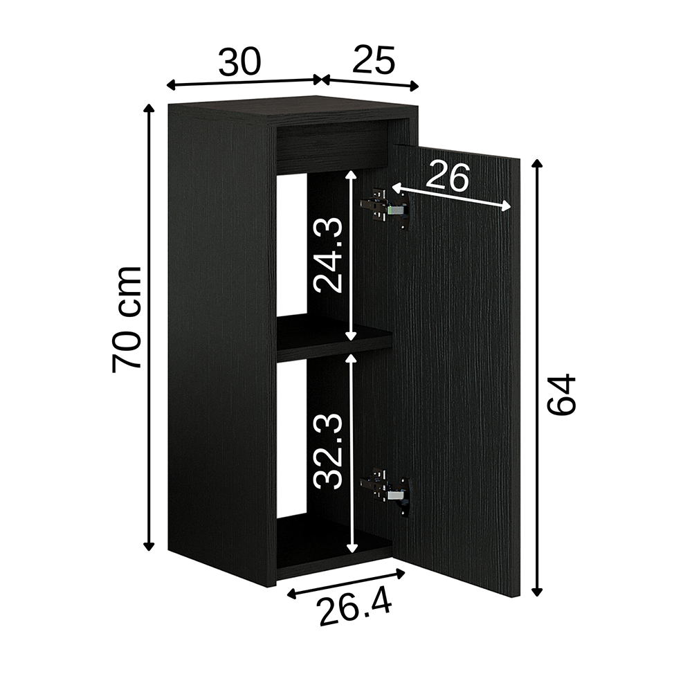Badmöbelset • 50cm • Unterschrank mit Waschbecken • Badezimmer Möbel • Gäste WC