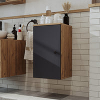 Roomart Seitenschrank „LOTUS“ – moderner Bad-Hängeschrank mit Softclose, 150 cm, 90 cm, 60 cm – in Anthrazit-Eiche, Eiche oder Weiß-Eiche -  Badmöbel - Hängeschrank, wand,  hochschrank, hochschrank weiß, 60 cm breit, küche, waschküche, wohnzimmer, schmal,