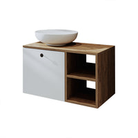 Roomart Badezimmermöbel Set LOTUS 75 cm 4 Teilig mit Keramik Waschbecken - badezimmerschrank, waschbecken, badezimmermöbel, badschrank, badezimmer, mit, unterschrank, badmöbel, set, waschtisch, möbel, badezimmermãbel, bad, badezimmerschränke, schmal, schm