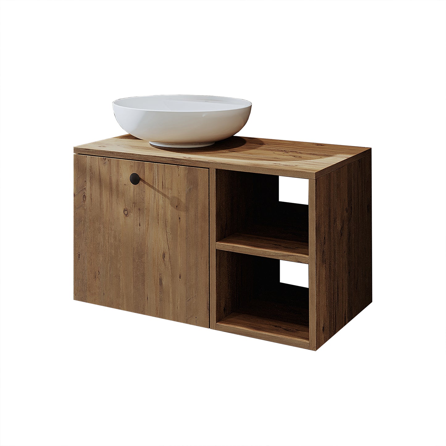 Roomart Badezimmermöbel Set LOTUS 75 cm 4 Teilig mit Keramik Waschbecken - badezimmerschrank, waschbecken, badezimmermöbel, badschrank, badezimmer, mit, unterschrank, badmöbel, set, waschtisch, möbel, badezimmermãbel, bad, badezimmerschränke, schmal, schm