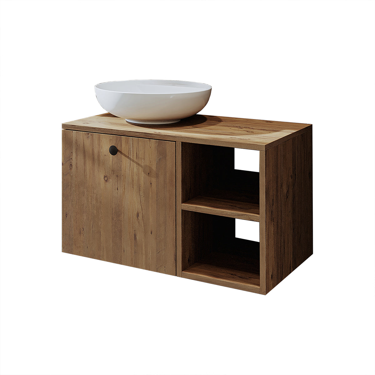 Roomart Badezimmermöbel Set LOTUS 75 cm 4 Teilig mit Keramik Waschbecken - badezimmerschrank, waschbecken, badezimmermöbel, badschrank, badezimmer, mit, unterschrank, badmöbel, set, waschtisch, möbel, badezimmermãbel, bad, badezimmerschränke, schmal, schm