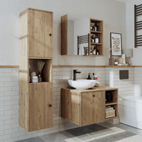 Roomart Badezimmermöbel Set LOTUS 75 cm 4 Teilig mit Keramik Waschbecken - badezimmerschrank, waschbecken, badezimmermöbel, badschrank, badezimmer, mit, unterschrank, badmöbel, set, waschtisch, möbel, badezimmermãbel, bad, badezimmerschränke, schmal, schm