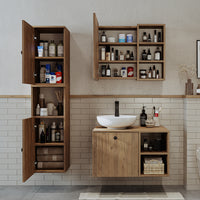 Roomart Badezimmermöbel Set LOTUS 75 cm 4 Teilig mit Keramik Waschbecken - badezimmerschrank, waschbecken, badezimmermöbel, badschrank, badezimmer, mit, unterschrank, badmöbel, set, waschtisch, möbel, badezimmermãbel, bad, badezimmerschränke, schmal, schm