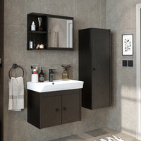 Bathroom furniture set - ADA - Vanity unit with washbasin - Mirror cabinet - Side cabinet - Bathroom furniture - bathroom cabinet, washbasin, bathroom furniture, bathroom cabinet, bathroom, with, vanity unit, bathroom furniture, set, washbasin, furniture, bathroom, bathroom