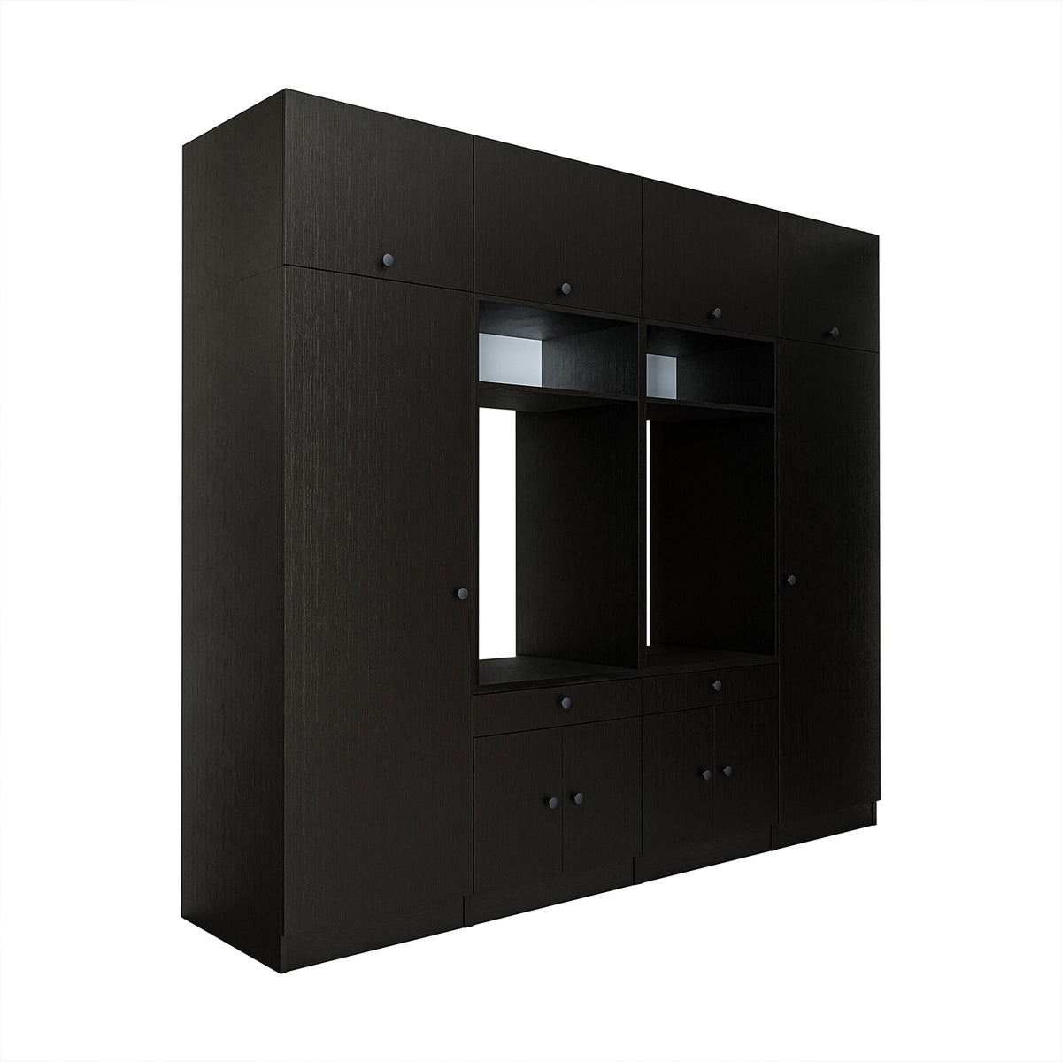 Roomart mueble de pared para lavadero - 254 cm de ancho - con estante extraíble - en - blanco - roble - roble negro - mueble de baño, lavabo, mueble de baño, mueble de baño, baño, con, mueble de baño, mueble de baño, conjunto, lavabo, mueble, ba