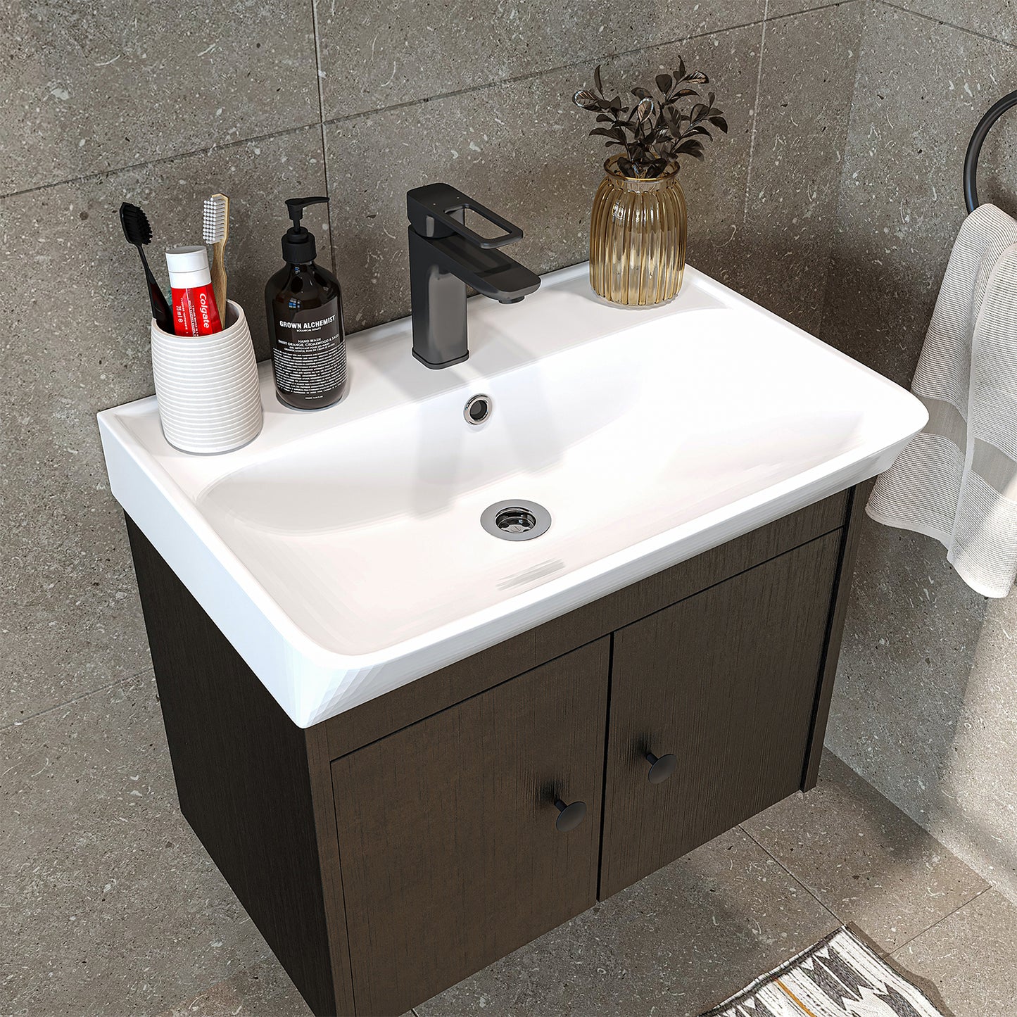 Set di mobili da bagno - ADA - Mobiletto con lavabo - Specchiera - Mobiletto laterale - Mobili da bagno - mobile da bagno, lavabo, mobili da bagno, mobile da bagno, bagno, con, mobiletto, mobili da bagno, set, lavabo, mobili, bagno, bagno