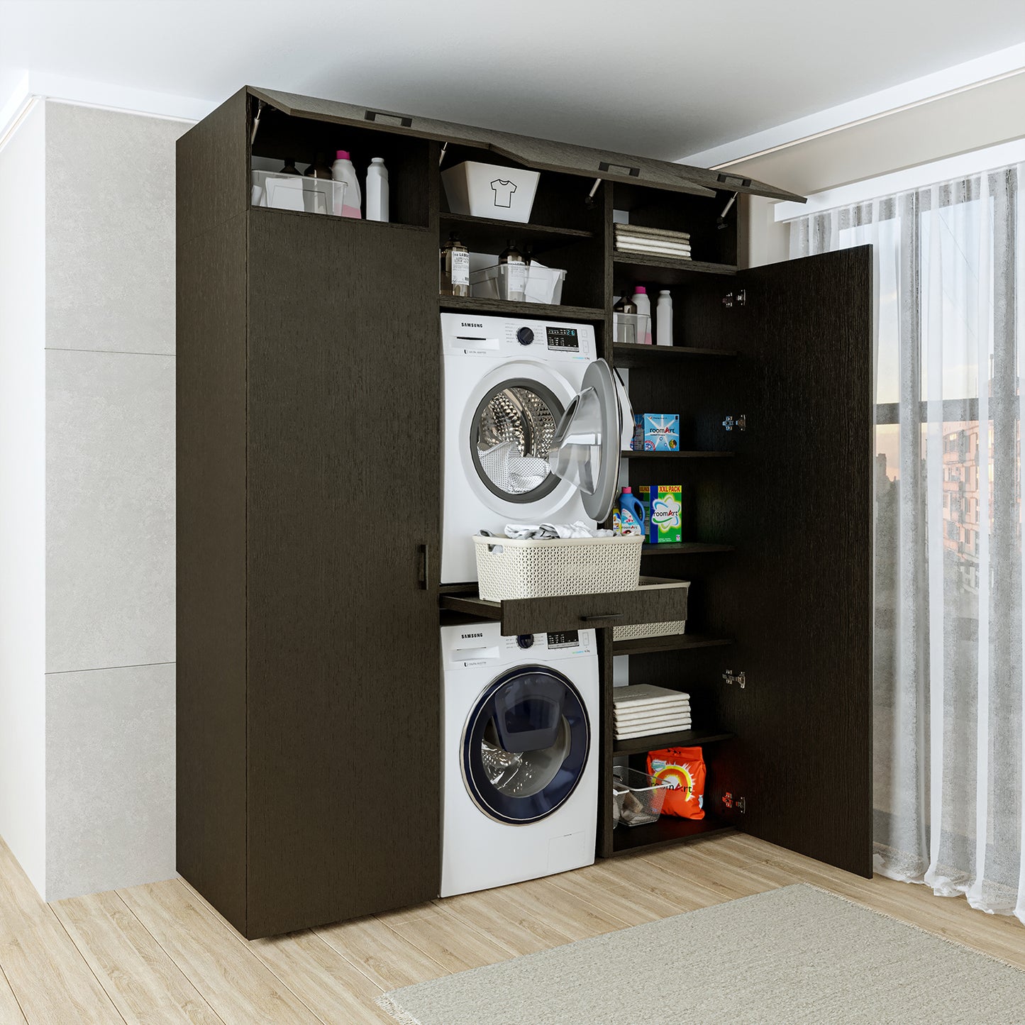 washing machine cabinet, washing machine shelf, washing tower, cabinet, white, washing machines, base cabinet, washing machine, dryer, household cabinet, cupboards, bathroom cabinet, tall cabinet, bathroom, washing machine cabinets, kitchen, overbuilt cabinet, for, and, laundry, kitchen, furniture, shelf