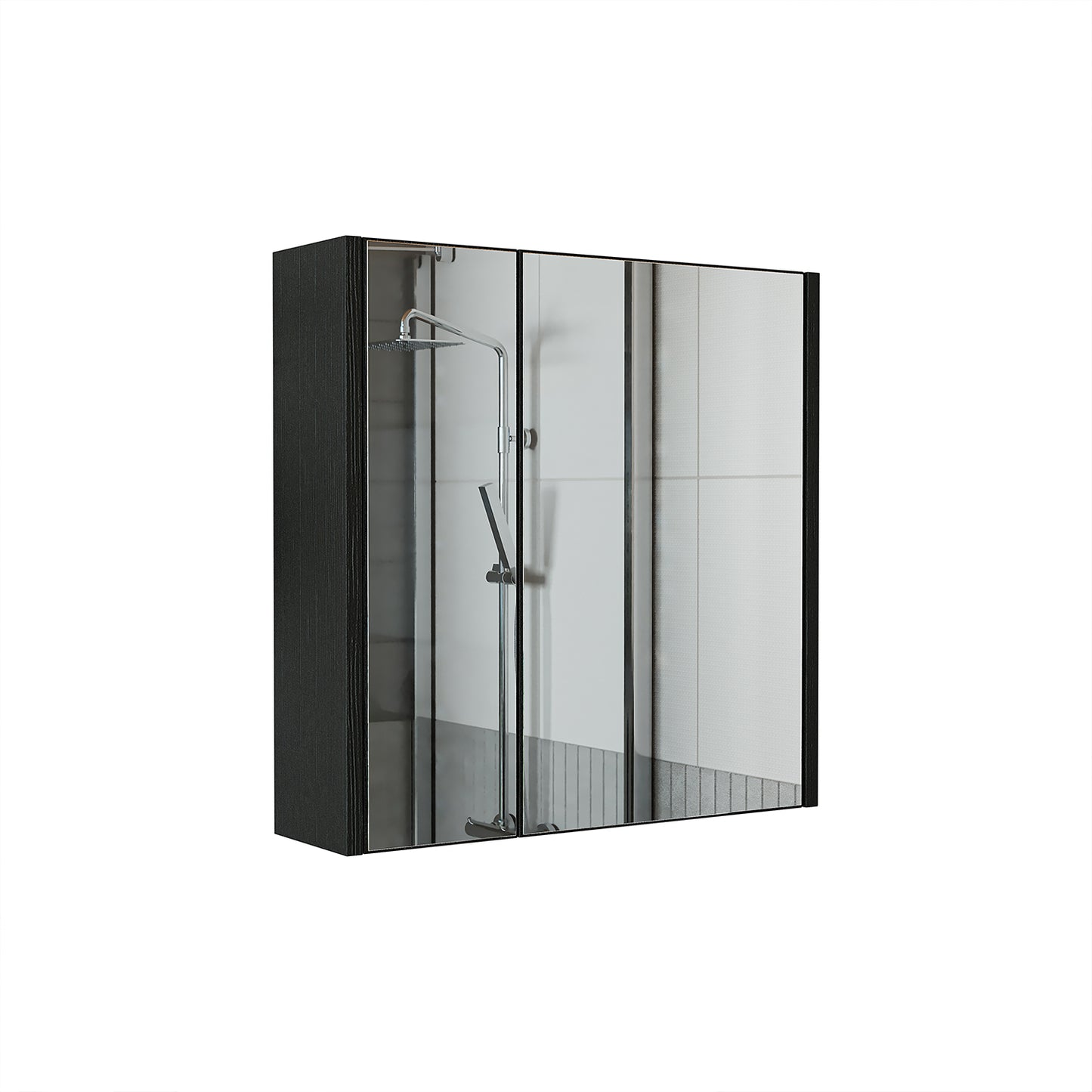 Roomart, Badezimmer Spiegelschrank, 80 cm, 60 cm, Badezimmermöbel, in Weiss & Eiche Farben - badezimmerschrank, waschbecken, badezimmermöbel, badschrank, badezimmer, mit, unterschrank, badmöbel, set, waschtisch, möbel, badezimmermãbel, bad, badezimmerschr