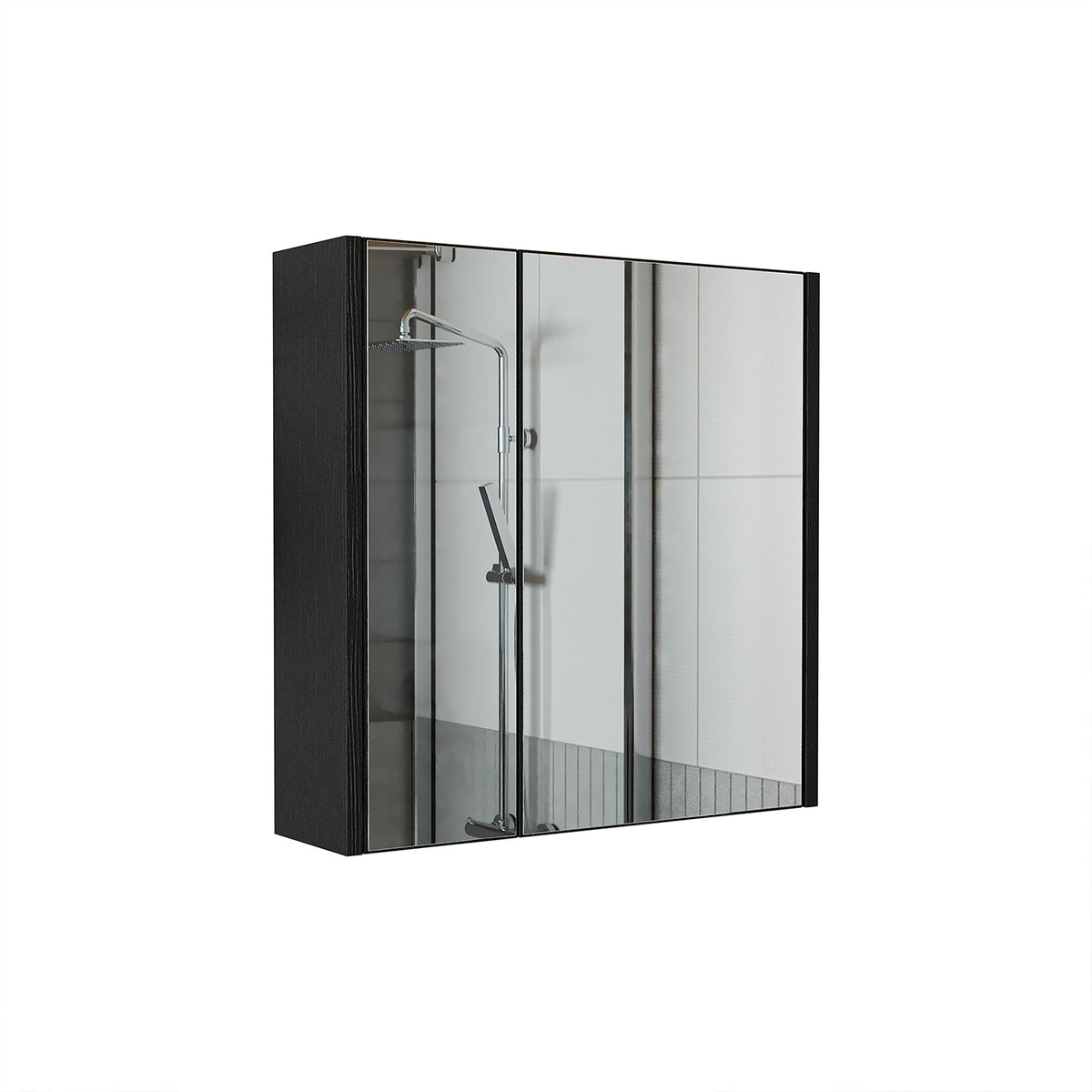Roomart, Armoire de salle de bain miroir, 80 cm, 60 cm, Meuble de salle de bain, Couleurs blanc & chêne - armoire de salle de bain, lavabo, meuble de salle de bain, armoire de salle de bain, avec, meuble bas, meuble de salle de bain, ensemble, lavabo, meubles, meuble de salle de bain, salle de bain