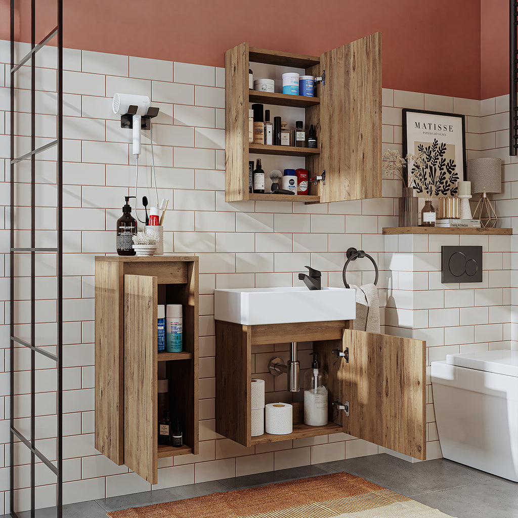 mueble de baño, lavabo, muebles de baño, mueble de baño, cuarto de baño, con, tocador, armario con espejo, cuarto de baño, espejo, iluminación, led, espejo, cuarto de baño, armarios con espejo para cuarto de baño, armarios de baño, espejo de baño, ancho, 60 cm