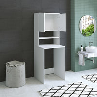 Roomart, Szafka łazienkowa pod pralkę Atlantic, nadbudowa pod pralkę, WDH: 65 x 181 x 60 cm, w kolorze dąb bielony, dąb antracyt - meble łazienkowe, zestaw, odpływ, umywalka, łazienka, meble, łazienka, szafka pod umywalkę, cm, szeroka, nowoczesna, umywalka, głęboka, m