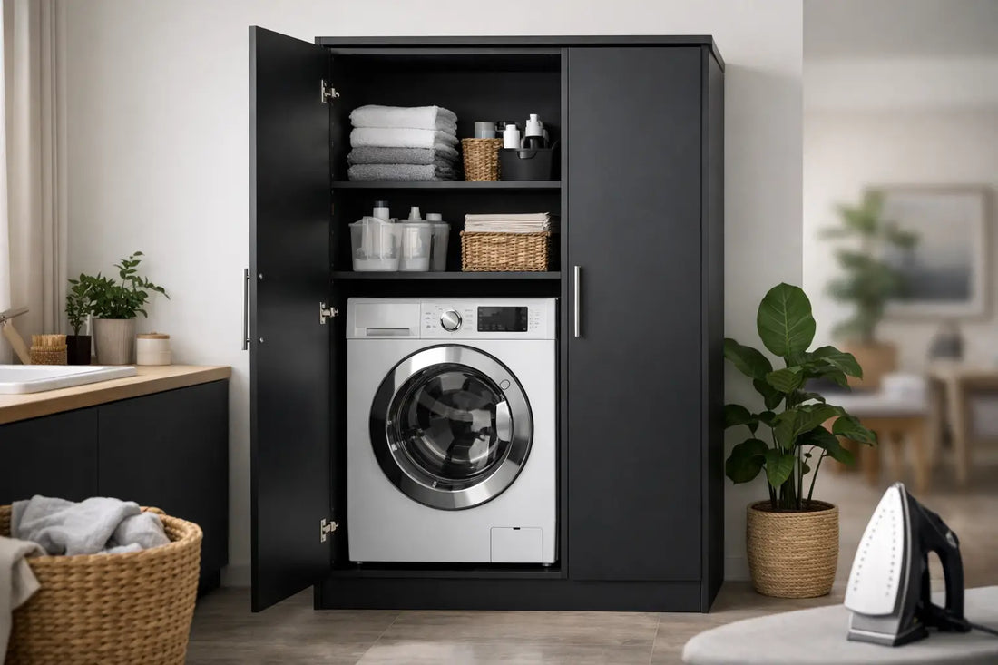 Waschmaschinenschrank schwarz richtig wählen