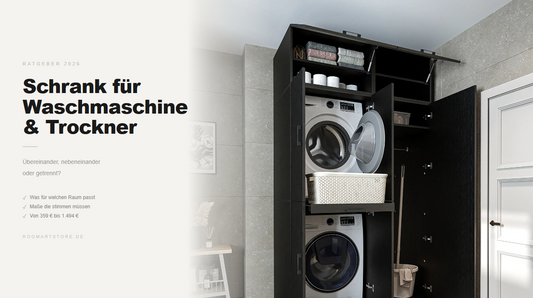Schrank für Waschmaschine und Trockner — nebeneinander, übereinander oder doch getrennt?