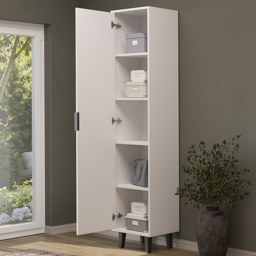 Hochschrank NORD geöffnet mit 5 Fächern