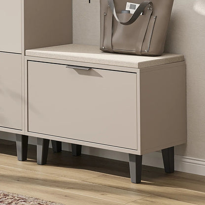 Sitzbank NORD in Beige mit geschlossener Schuhklappe