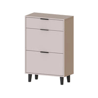 Roomart Schuhschrank NORD in Beige mit 2 Schuhklappen und Schublade im Flur