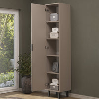Roomart Hochschrank NORD, 199 cm, mit Tür und 5 Fächern, in 2 Farben