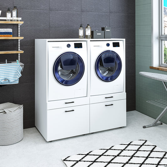 Roomart Waschmachinen Doppelschrrank Überbauschrank, 134 cm Breit, mit Ausziehbrett, in 3 Farben Roomart Waschmachinen Doppelschrrank Überbauschrank, 134 cm Breit, mit Ausziehbrett, in 3 Farben - waschmaschinenschrank, waschmaschinenregal, waschturm, schr