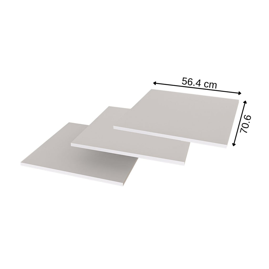 Roomart • Étagères • Pour les armoires hautes DORA - 45 et 60 cm de large • Blanc • Chêne