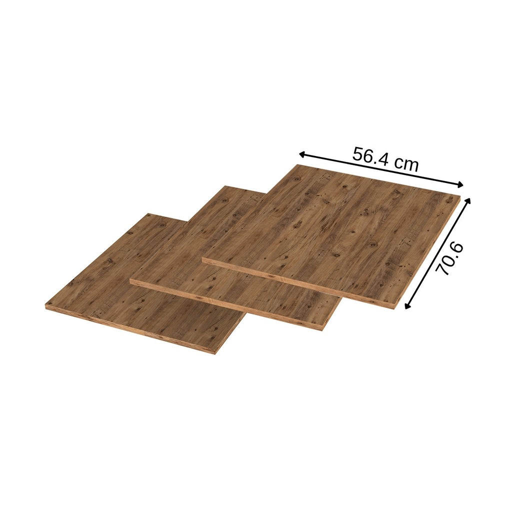 Roomart • Étagères • Pour les armoires hautes DORA - 45 et 60 cm de large • Blanc • Chêne