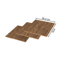 Roomart • Étagères • Pour les armoires hautes DORA - 45 et 60 cm de large • Blanc • Chêne