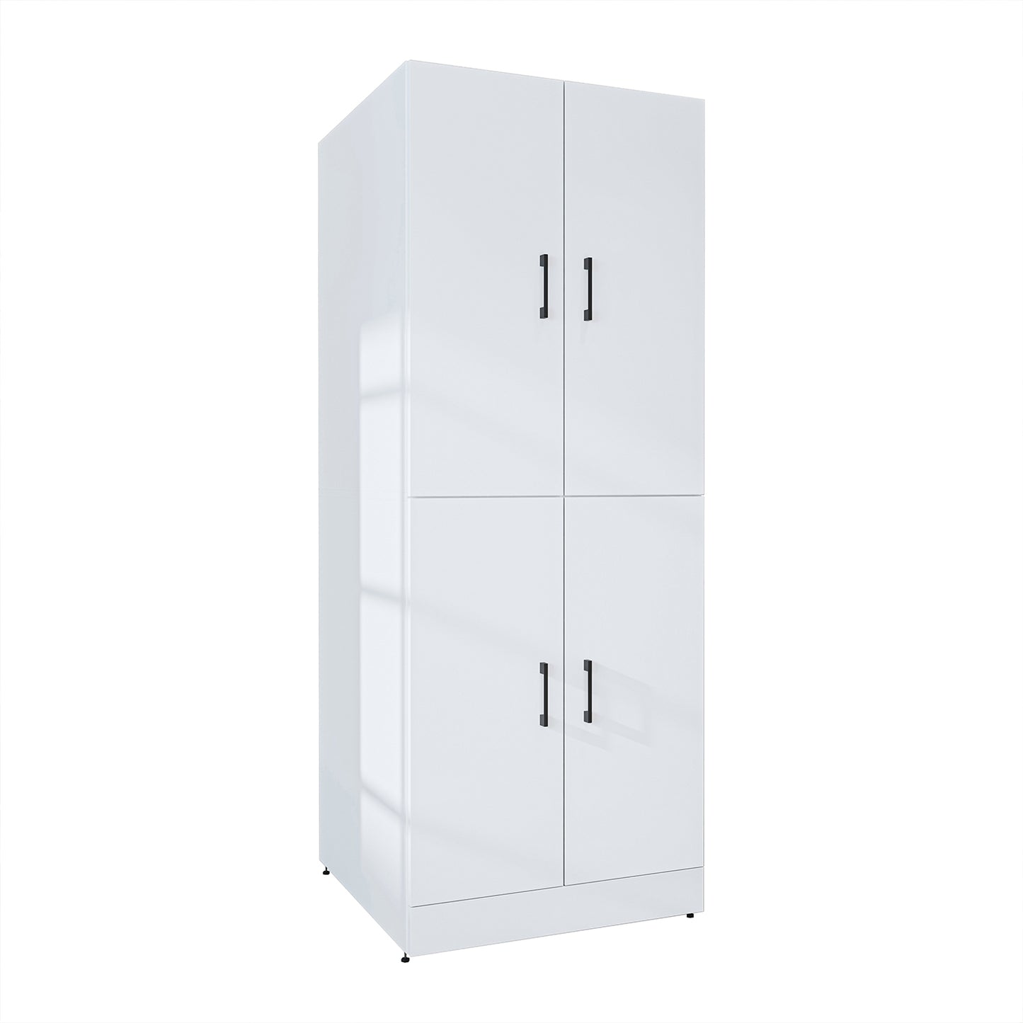 Roomart Waschmaschinenschrank „DORA“ für Waschmaschine & Trockner mit Regalböden, in 4 Farben • Weiß • Weiß Eiche • Anthrazit Eiche • Eiche