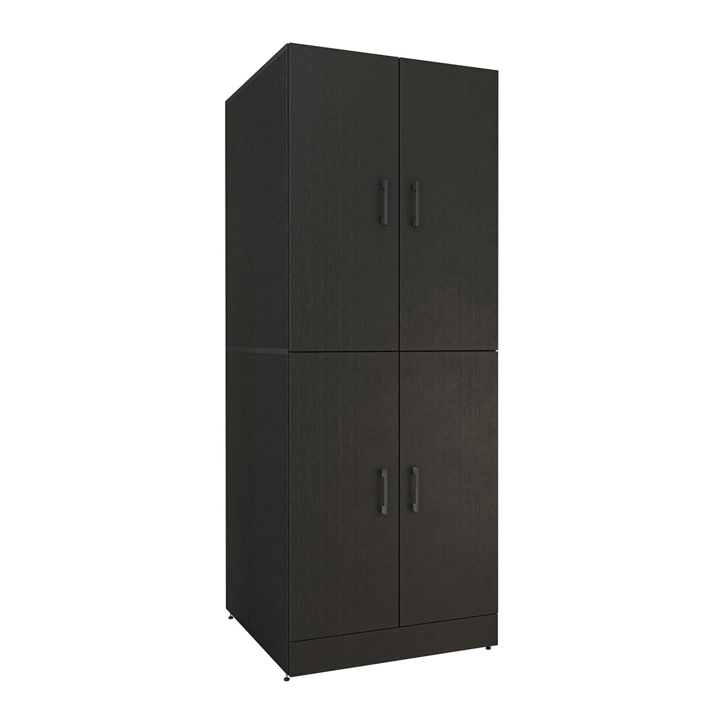 Roomart Waschmaschinenschrank „DORA“ für Waschmaschine & Trockner mit Regalböden, in 5 Farben • Weiß • Weiß Eiche • Anthrazit Eiche • Eiche • Schwarz-Eiche