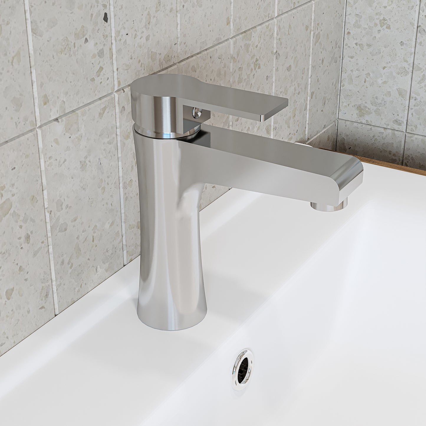 Roomart Waschtischarmatur, Wasserhahn für Bad und Gäste-WC, in 2 Farben